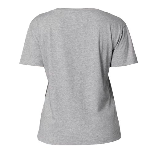 Camiseta de algod�n gris jaspeado para mujer.