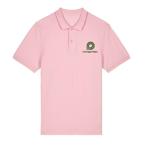 Polo rosa de algod�n org�nico para hombre.
