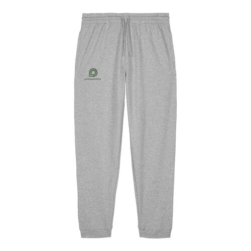 Pantalones de jogging grises de tela con cord�n.