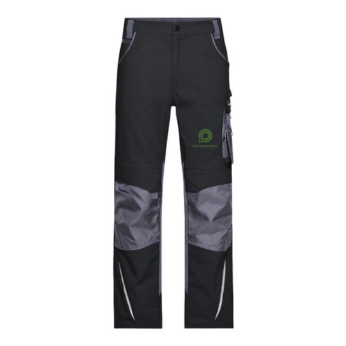 Pantalones de trabajo estampados con bolsillos y rodillas reforzadas.