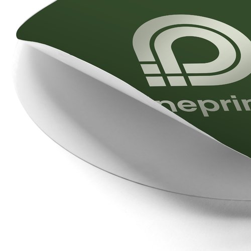 Pegatina de papel de forma libre.