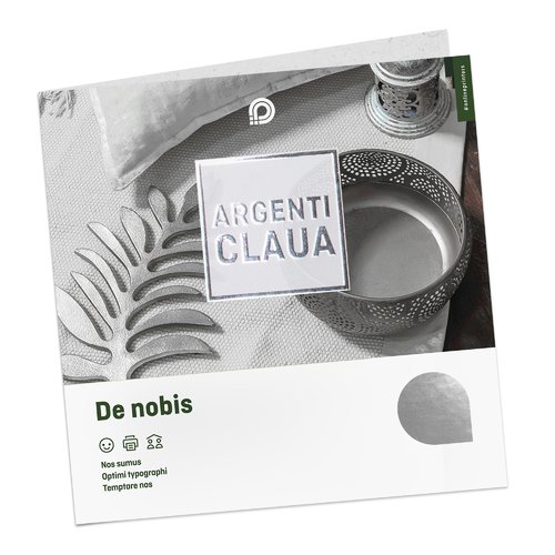 Tarjetas plegables de papel con orientacin vertical y estampacin parcial en caliente.