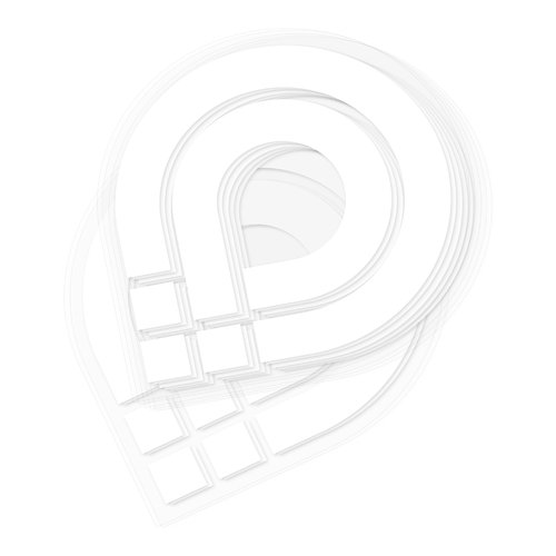 Adhesivo de papel con corte contorneado personalizado.