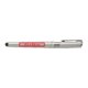 Rollerball de metal plateado con funcin tctil y capuchn.