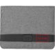 Carpeta de escritura gris con lazo para bolgrafo y cierre magntico.