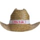 Sombrero de paja con banda opcional.