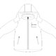Chaqueta softshell con capucha y bolsillos con cremallera.