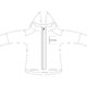 Chaqueta softshell con capucha y cremallera completa.