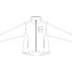 Chaqueta softshell con cremallera completa y bolsillos laterales.