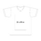 Camiseta de algodn con cuello en V y mangas cortas.