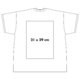 Camiseta blanca de algodn con mangas cortas y cuello redondo.