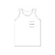 Camiseta de tirantes blanca de algodn con corte deportivo.