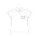 Polo de algodn para mujer con manga corta y tapeta de botones.