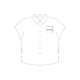 Blusa de manga corta con tapeta de botones y cuello.