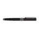 Bolgrafo roller negro con detalles metlicos y clip.