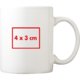 Taza de cermica blanca con asa.