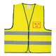 Chaleco de seguridad amarillo de tela con bandas reflectantes, unisex.