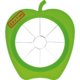 Cortador de manzana de plstico verde con cuchillas de acero inoxidable.