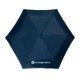 Mini paraguas plegable azul oscuro, resistente a tormentas y con funda.
