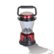 Lmpara de camping LED roja con asa de transporte e interruptor giratorio.