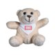 Oso de peluche beige con pauelo para bebs.