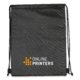Bolsa de gimnasio/nevera con cordn de polister 2 en 1 negra.