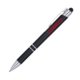 Bolgrafo de metal negro con luz LED.