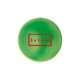 Pelota antiestrs verde de goma para apretar.