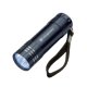 Lmpara LED de metal negro con correa de mano.