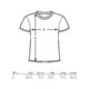 Camiseta de algodn con cuello en V y mangas cortas.