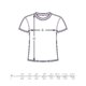 Camiseta de algodn con cuello redondo y mangas cortas.