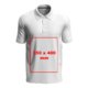 Polo unisex de tela con mangas cortas y tapeta de botones.