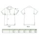 Polo unisex de tela con mangas cortas y tapeta de botones.