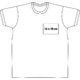 Camiseta blanca de algodn para hombre con mangas cortas y cuello redondo.