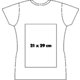 Camiseta blanca de algodn para mujer con mangas cortas.