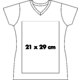 Camiseta de algodn con cuello en V para mujer.
