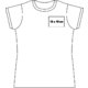 Camiseta blanca de tela para mujer con mangas cortas.