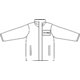 Chaqueta de lluvia para hombre con cremallera completa y bolsillos.
