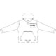 Sudadera con capucha de tela para mujer con bolsillo tipo canguro y capucha.