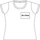 Camiseta de algodn de mujer con mangas cortas.