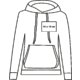 Sudadera con capucha de tela con capucha y bolsillo canguro para mujer.