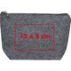 Neceser gris RPET con cremallera.