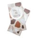 Tarjetas de boda con barniz UV parcial.