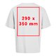 Camiseta blanca de algodn de corte oversize, unisex.