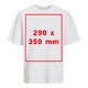 Camiseta blanca de algodn de corte oversize, unisex.