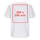Camiseta blanca de mujer en material premium con mangas cortas.