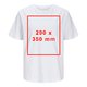 Camiseta blanca de algodn para mujer con mangas cortas.