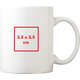 Taza blanca de cermica con asa.