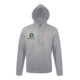 Sudadera con capucha jaspeada gris de mezcla de algod�n con capucha y bolsillo tipo canguro.