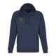 Sudadera con capucha azul marino de mezcla de algod�n con capucha y bolsillo tipo canguro.